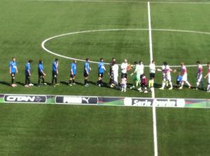 L'ingresso in campo di Novara e Vicenza